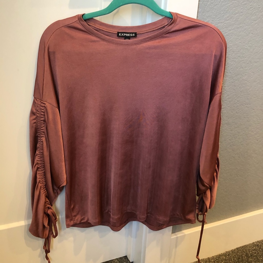 Mauve pink silk top